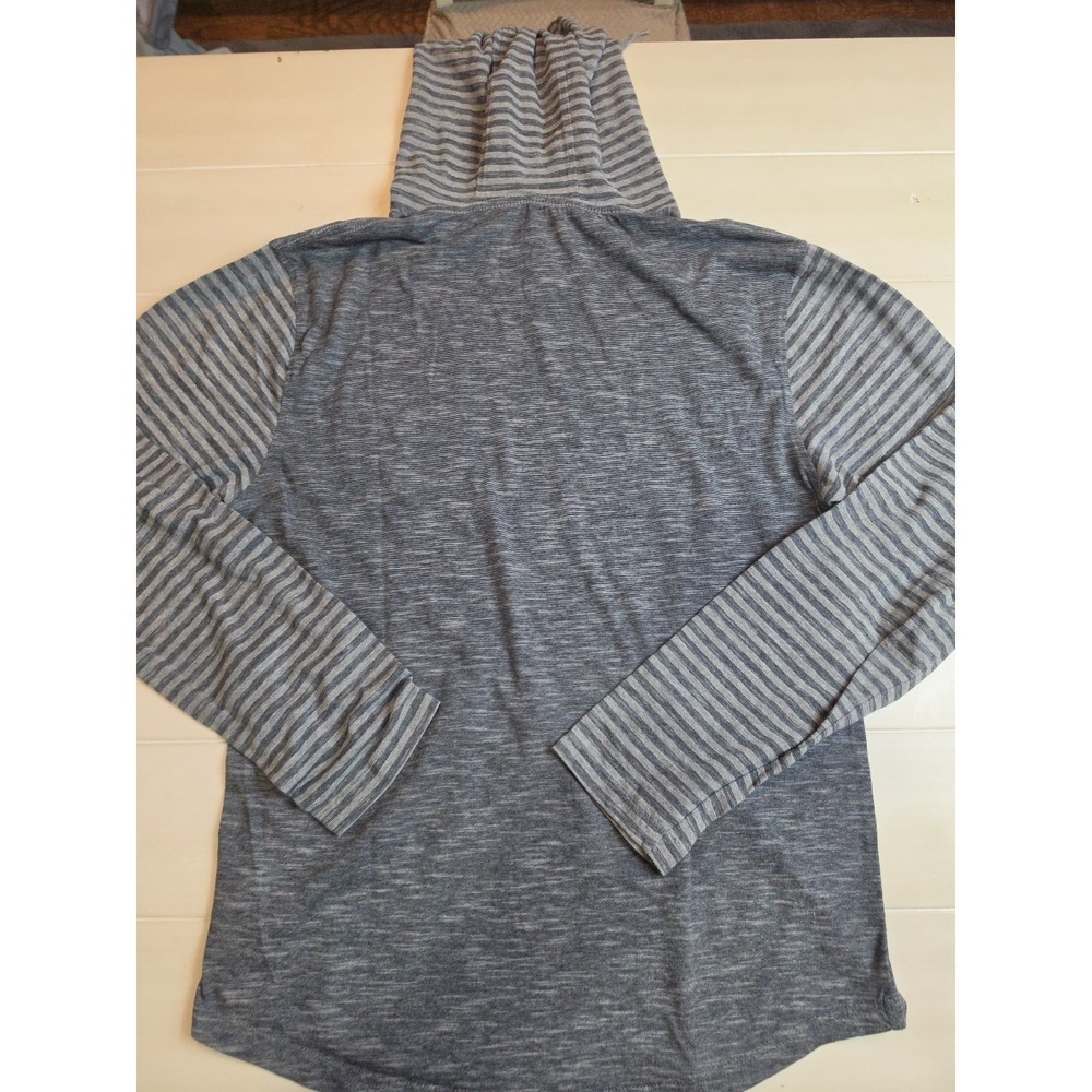 Zine Mens XL Pullover Hoodie Shirt Long Sleeve  Striped Pocket - Picture 4 of 5
